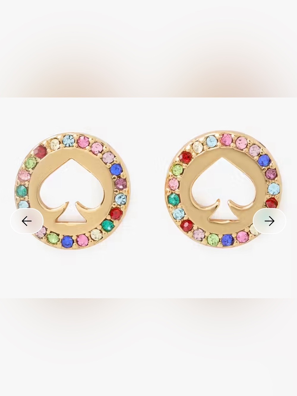 Kate Spade Spot The Spade Pave Halo Spade Studs. Multi-colored. NWT